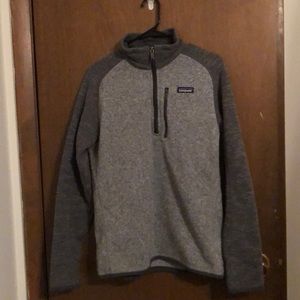 Men’s M Patagonia Fleece 3/4 zip grey